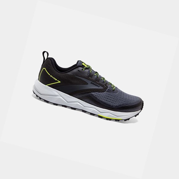 Men's Brooks Divide 2 Trail Shoes Black / Ebony / Nightlife | 6487RBKEM
