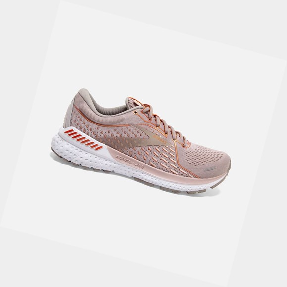 Women's Brooks Adrenaline GTS 21 Walking Shoes Hushed Violet / Alloy / Copper | 7192FYEBJ