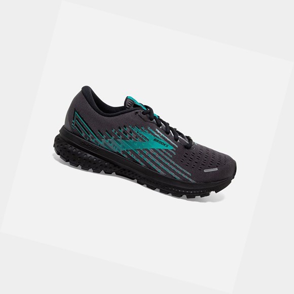 Women's Brooks Ghost 13 GTX Road Running Shoes Black / Black / Peacock | 7259MCARI