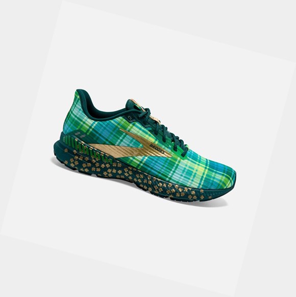 Women's Brooks Launch GTS 8 Road Running Shoes Fern Green / Metallic Gold / Deep Teal | 0964IYMXU