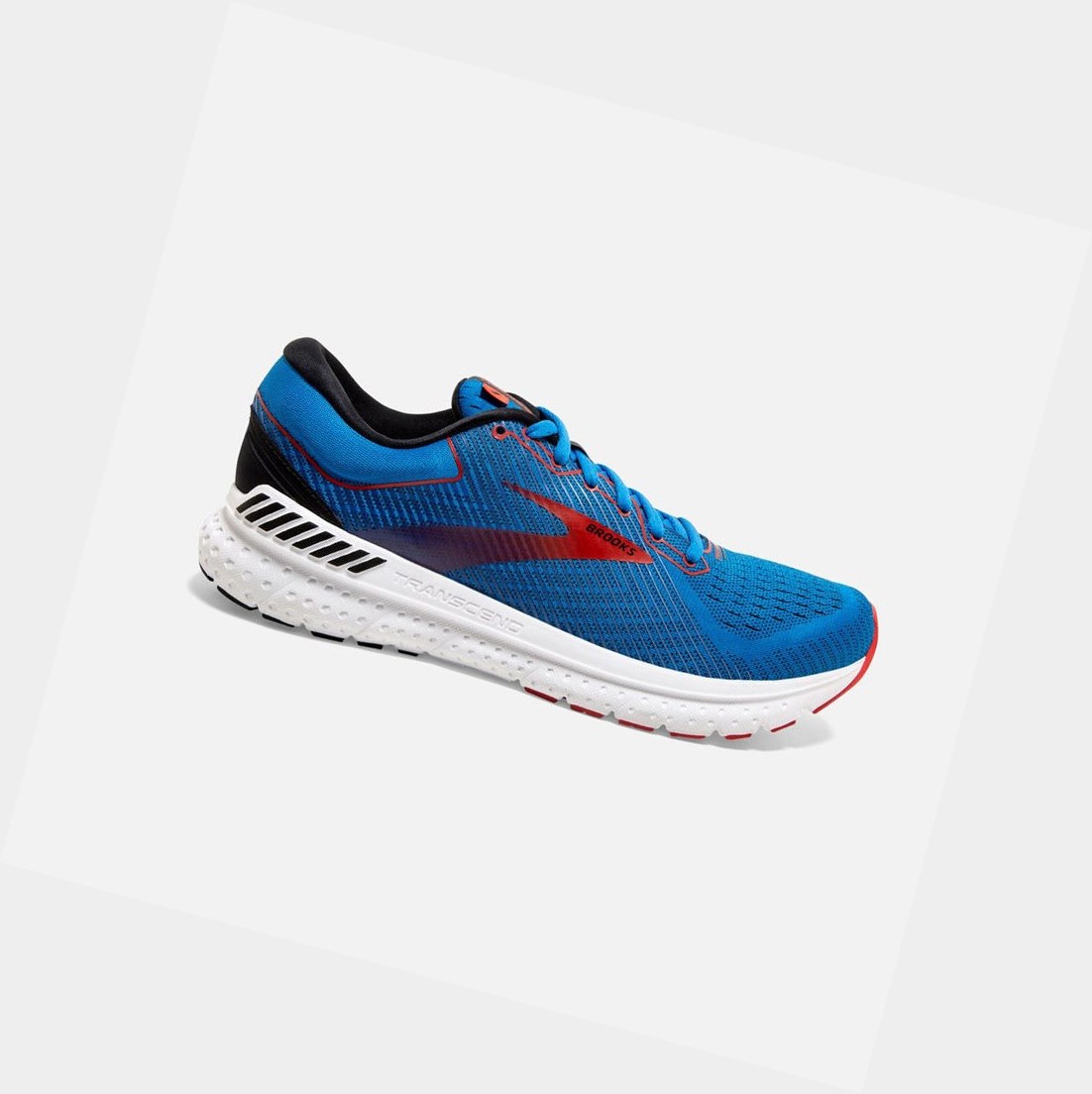 Men\'s Brooks Transcend 7 Road Running Shoes Mazarine / Black / Red | 5872AIOYP