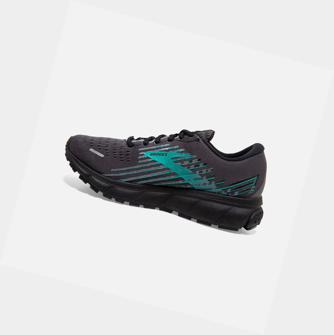 Women's Brooks Ghost 13 GTX Road Running Shoes Black / Black / Peacock | 7259MCARI