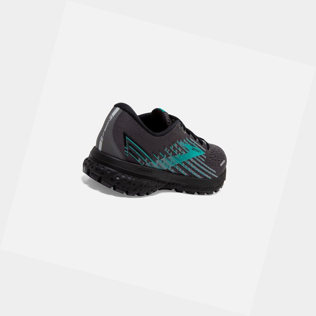 Women's Brooks Ghost 13 GTX Road Running Shoes Black / Black / Peacock | 7259MCARI