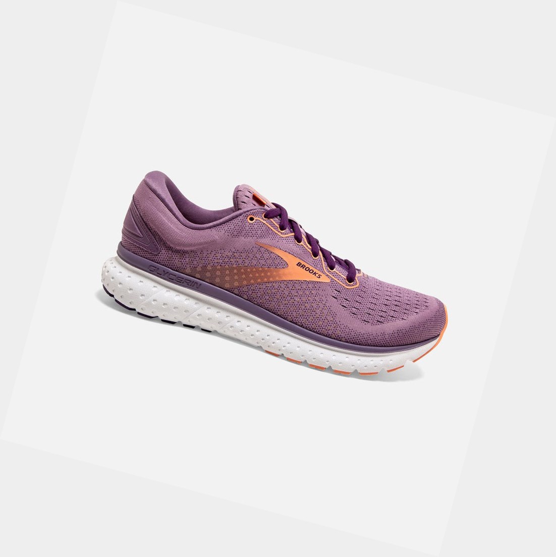 Women\'s Brooks Glycerin 18 Road Running Shoes Valerian / Jewel / Cantaloupe | 3704BLJIO